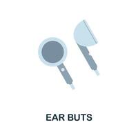 Ear Buts flat icon. Color simple element from phone accessories collection. Creative Ear Buts icon for web design, templates, infographics and more vector