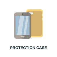 Protection Case flat icon. Color simple element from phone accessories collection. Creative Protection Case icon for web design, templates, infographics and more vector