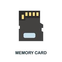 Memory Card flat icon. Color simple element from phone accessories collection. Creative Memory Card icon for web design, templates, infographics and more vector