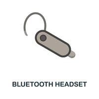 Bluetooth Headset flat icon. Color simple element from phone accessories collection. Creative Bluetooth Headset icon for web design, templates, infographics and more vector