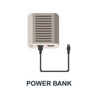 Power Bank flat icon. Color simple element from phone accessories collection. Creative Power Bank icon for web design, templates, infographics and more vector