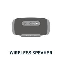 Wireless Speaker flat icon. Color simple element from phone accessories collection. Creative Wireless Speaker icon for web design, templates, infographics and more vector