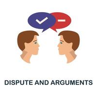 Dispute And Arguments icon. Simple element from personality collection. Creative Dispute And Arguments icon for web design, templates, infographics and more vector