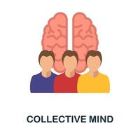 Collective Mind icon. Simple element from personality collection. Creative Collective Mind icon for web design, templates, infographics and more vector