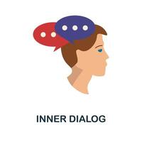 Inner Dialog icon. Simple element from personality collection. Creative Inner Dialog icon for web design, templates, infographics and more vector