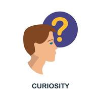 Curiosity icon. Simple element from personality collection. Creative Curiosity icon for web design, templates, infographics and more vector