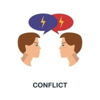 Conflict icon. Simple element from personality collection. Creative Conflict icon for web design, templates, infographics and more vector