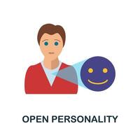 Open Personality icon. Simple element from personality collection. Creative Open Personality icon for web design, templates, infographics and more vector