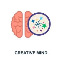 Creative Mind icon. Simple element from personality collection. Creative Creative Mind icon for web design, templates, infographics and more vector