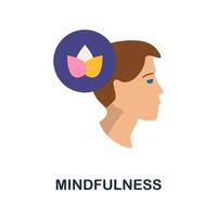 Mindfulness icon. Simple element from personality collection. Creative Mindfulness icon for web design, templates, infographics and more vector
