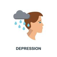 Depression icon. Simple element from personality collection. Creative Depression icon for web design, templates, infographics and more vector