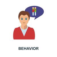 Behavior icon. Simple element from personality collection. Creative Behavior icon for web design, templates, infographics and more vector