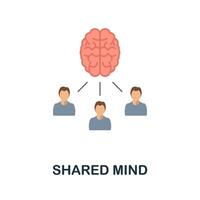 Shared Mind flat icon. Colored sign from personality collection. Creative Shared Mind icon illustration for web design, infographics and more vector