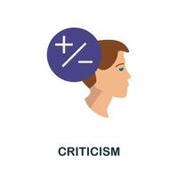 Criticism icon. Simple element from personality collection. Creative Criticism icon for web design, templates, infographics and more vector