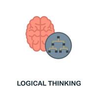 Logical Thinking flat icon. Colored sign from personality collection. Creative Logical Thinking icon illustration for web design, infographics and more vector