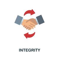 Integrity flat icon. Colored sign from personality collection. Creative Integrity icon illustration for web design, infographics and more vector