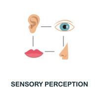 Sensory Perception flat icon. Colored sign from personality collection. Creative Sensory Perception icon illustration for web design, infographics and more vector