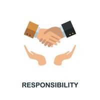 Responsibility flat icon. Colored sign from personality collection. Creative Responsibility icon illustration for web design, infographics and more vector