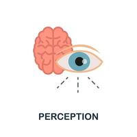 Perception flat icon. Colored sign from personality collection. Creative Perception icon illustration for web design, infographics and more vector