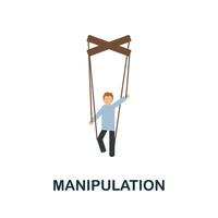 Manipulation flat icon. Colored sign from personality collection. Creative Manipulation icon illustration for web design, infographics and more vector