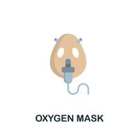 Oxygen Mask flat icon. Colored sign from oxygen collection. Creative Oxygen Mask icon illustration for web design, infographics and more vector