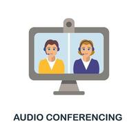 Audio Conferencing icon. Simple element from online education collection. Creative Audio Conferencing icon for web design, templates, infographics and more vector