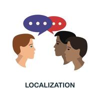 Localization icon. Simple element from online education collection. Creative Localization icon for web design, templates, infographics and more vector