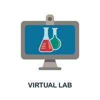 Virtual Lab icon. Simple element from online education collection. Creative Virtual Lab icon for web design, templates, infographics and more vector