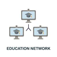 Education Network icon. Simple element from online education collection. Creative Education Network icon for web design, templates, infographics and more vector