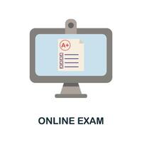Online Exam icon. Simple element from online education collection. Creative Online Exam icon for web design, templates, infographics and more vector