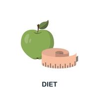 Diet flat icon. Color simple element from nutrition collection. Creative Diet icon for web design, templates, infographics and more vector