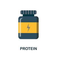 Protein flat icon. Color simple element from nutrition collection. Creative Protein icon for web design, templates, infographics and more vector