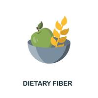 Dietary Fiber flat icon. Color simple element from nutrition collection. Creative Dietary Fiber icon for web design, templates, infographics and more vector