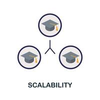 Scalability icon. Simple element from online education collection. Creative Scalability icon for web design, templates, infographics and more vector