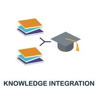 Knowledge Integration icon. Simple element from online education collection. Creative Knowledge Integration icon for web design, templates, infographics and more vector