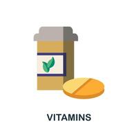 Vitamins flat icon. Color simple element from nutrition collection. Creative Vitamins icon for web design, templates, infographics and more vector