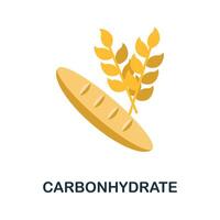 Carbonhydrate flat icon. Color simple element from nutrition collection. Creative Carbonhydrate icon for web design, templates, infographics and more vector