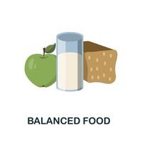 Balanced Food flat icon. Color simple element from nutrition collection. Creative Balanced Food icon for web design, templates, infographics and more vector