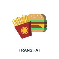 Trans Fat flat icon. Color simple element from nutrition collection. Creative Trans Fat icon for web design, templates, infographics and more vector