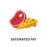 Saturated Fat flat icon. Color simple element from nutrition collection. Creative Saturated Fat icon for web design, templates, infographics and more vector