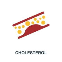 Cholesterol flat icon. Color simple element from nutrition collection. Creative Cholesterol icon for web design, templates, infographics and more vector