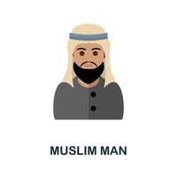 Muslim Man icon. Simple element from muslim collection. Creative Muslim Man icon for web design, templates, infographics and more vector