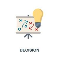 Decision flat icon. Colored sign from machine learning collection. Creative Decision icon illustration for web design, infographics and more vector