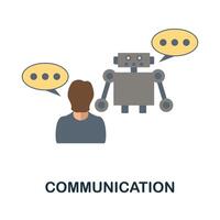Communication flat icon. Colored sign from machine learning collection. Creative Communication icon illustration for web design, infographics and more vector