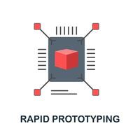 Rapid Prototyping flat icon. Colored sign from machine learning collection. Creative Rapid Prototyping icon illustration for web design, infographics and more vector