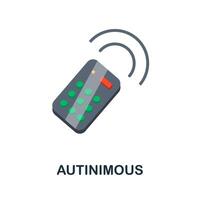 Autinimous flat icon. Colored sign from machine learning collection. Creative Autinimous icon illustration for web design, infographics and more vector