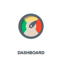 Dashboard flat icon. Colored sign from machine learning collection. Creative Dashboard icon illustration for web design, infographics and more vector