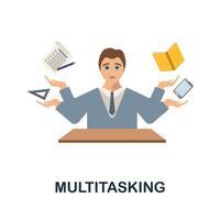 Learning flat icon. Colored sign from machine learning collection. Creative Learning icon illustration for web design, infographics and more vector