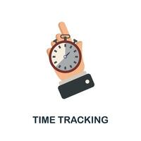 Time Tracking flat icon. Simple sign from logistics collection. Creative Time Tracking icon illustration for web design, infographics and more vector