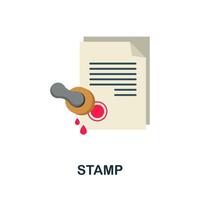 Stamp flat icon. Simple sign from logistics collection. Creative Stamp icon illustration for web design, infographics and more vector